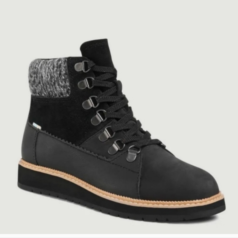 C - Toms Mesa Suede black boots